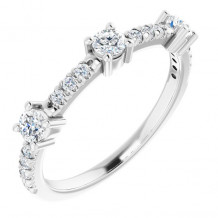 14K White 3/8 CTW Diamond Anniversary Band - 1241016004P