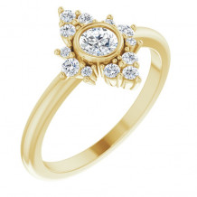 14K Yellow Sapphire & 1/5 CTW Diamond Ring - 720896038P