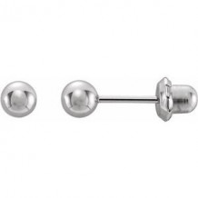 Stainless Steel 4 mm Ball Stud Piercing Earrings