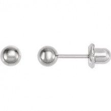 Titanium 4 mm Ball Stud Piercing Earrings