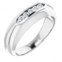 14K White 1/4 CTW Diamond Men's Ring - 98526012P