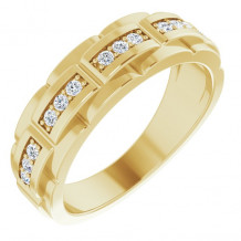 14K Yellow 1/4 CTW Diamond Pattern Ring - 9860603P