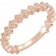 14K Rose Clover Stackable Ring - 51697103P