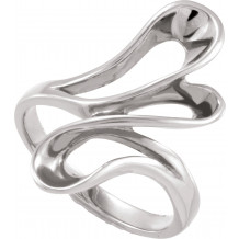 14K White Freeform Ring - 51856348P