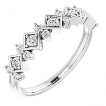 14K White 1/3 CTW Five-Stone Diamond Anniversary Band - 124098600P