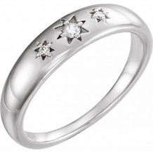 14K White .05 CTW Diamond Starburst Ring - 123182600P