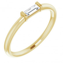 14K Yellow 1/8 CTW Diamond Stackable Ring - 122887601P