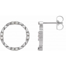 14K White 1/5 CTW Diamond Geometric Earrings - 87018600P