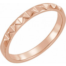 14K Rose Stackable Pyramid Ring - 51664103P