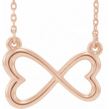 14K Rose Infinity-Inspired Heart 16-18 Necklace - 86631602P
