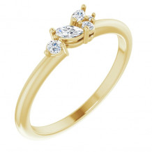 14K Yellow 1/6 CTW Diamond Stackable Ring - 124079606P