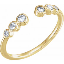 14K Yellow 1/4 CTW Diamond Negative Space Ring - 123339601P