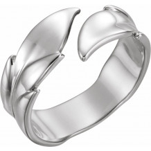 14K White Leaf Ring - 51662101P
