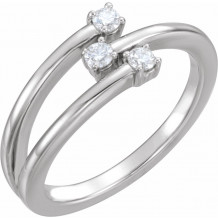 14K White 1/5 CTW Diamond Freeform Ring - 123141600P