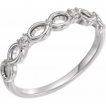 14K White .08 CTW Diamond Infinity-Inspired Ring - 123285600P