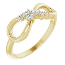 14K Yellow 1/8 CTW Diamond Infinity-Inspired Ring - 123779601P