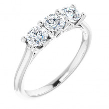 14K White 4.1 mm Round 3/4 CTW Diamond Engagement Ring - 12307960004P
