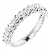 14K White 3/4 CTW Diamond Anniversary Band - 1239296045P