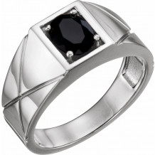 14K White Onyx Ring - 9839600P