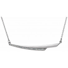 14K White .08 CTW Diamond Bar 17.5 Necklace - 862936001P