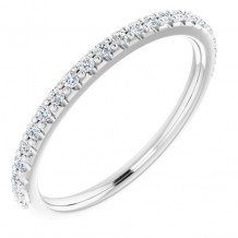 14K White 1/4 CTW Diamond Band for 7x7 mm Cushion Ring - 12214560000P