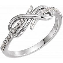 14K White 1/10 CTW Diamond Infinity-Inspired Ring - 123329600P