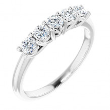 14K White 1/2 CTW Set Anniversary Band - 1239916009P
