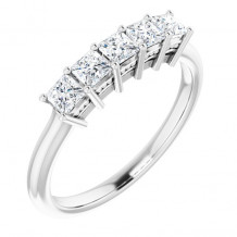 14K White 2.75x2.75 mm Square 5/8 CTW Diamond Anniversary Band - 123844734P