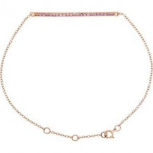 14K Rose Pink Sapphire 8" Bracelet