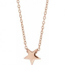 14K Rose Star 16-18" Necklace