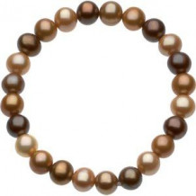 8-9 mm Freshwater Cultured Dyed Chocolate Pearl 7" Stretch Bracelet