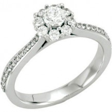 14K White 3/4 CTW Diamond Engagement Ring. Size 7
