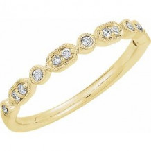 14K Yellow 1/8 CTW Diamond Ring