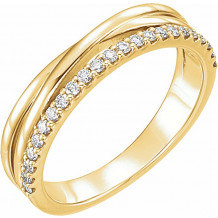 14K Yellow 1/4 CTW Diamond Criss-Cross Ring - 122872601P