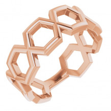 14K Rose Geometric Ring - 51665103P