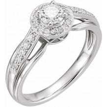 14K White 1/2 CTW Diamond Engagement Ring - 6562660001P
