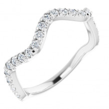 14K White 1/3 CTW French-Set Diamond Anniversary Band - 124111600P