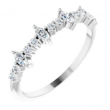 14K White 1/3 CTW Diamond Anniversary Band - 124110604P