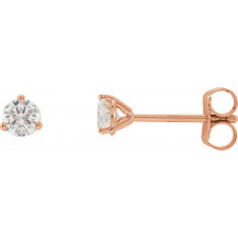 14K Rose 1/4 CTW Diamond Stud Earrings - 6623360155P