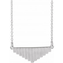 14K White 16 Geometric Necklace - 86935600P