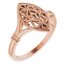 14K Rose Vintage-Inspired Ring - 51968103P