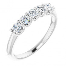 14K White 1/2 CTW Diamond Anniversary Band - 1233896012P