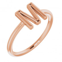 14K Rose Initial M Ring - 51895175P