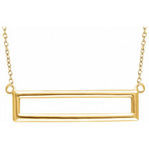 14K Yellow Rectangle 16-18 Necklace - 65194960000P