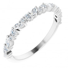 14K White 3/8 CTW Diamond Anniversary Band - 123858600P