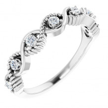 14K White 1/5 CTW Diamond Stackable Ring - 720466000P