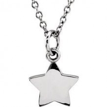 Sterling Silver Tiny Posh Star 16-18" Necklace