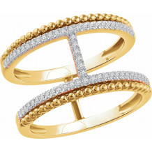 14K Yellow 1/5 CTW Diamond Negative Space Ring - 65242160001P