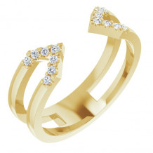 14K Yellow 1/8 CTW Diamond Geometric Ring - 122922601P