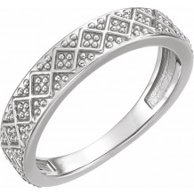 14K White Stackable Ring - 51701101P